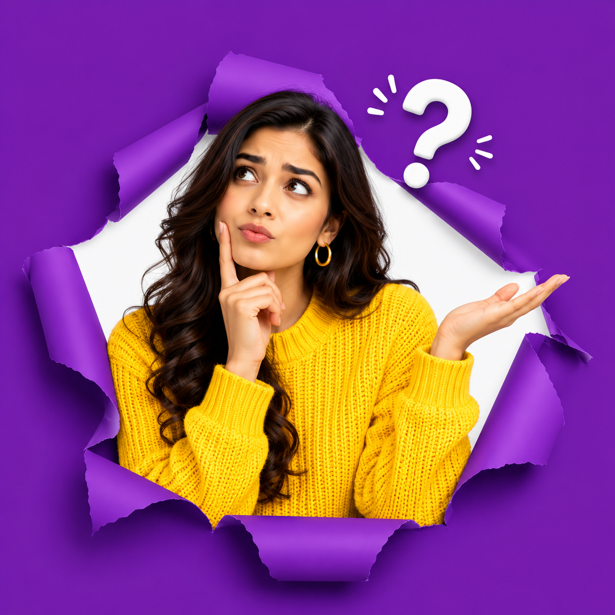 Student pointing towards frequently asked questions
